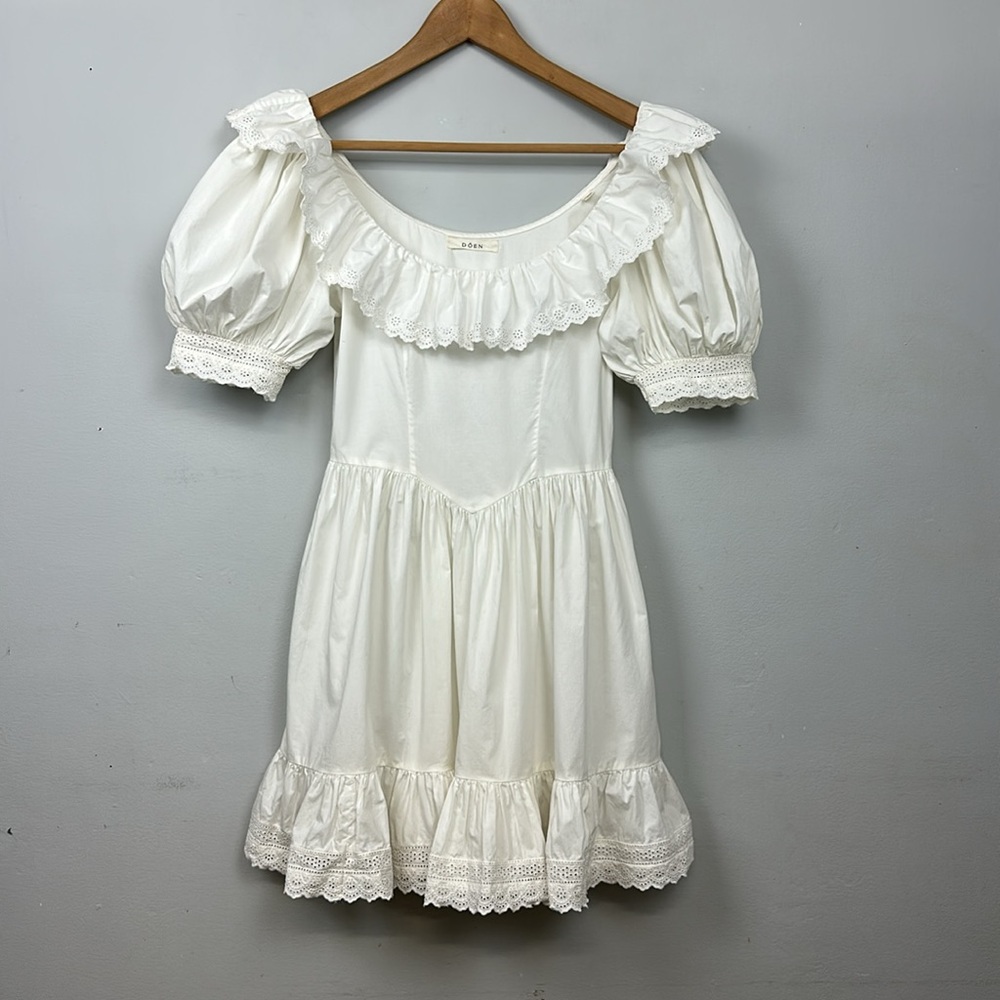 Doen White Ruffled Mini Dress - Picture 5 of 15
